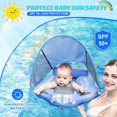 Mambobaby elephant-blue safety buckle close-up confirms secure fit.