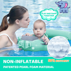 Mambobaby elephant-green swim float tail supporting balance for toddlers