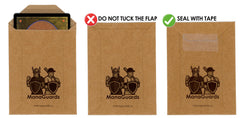 ManaGuards protective envelope side view highlighting sturdy kraft stock