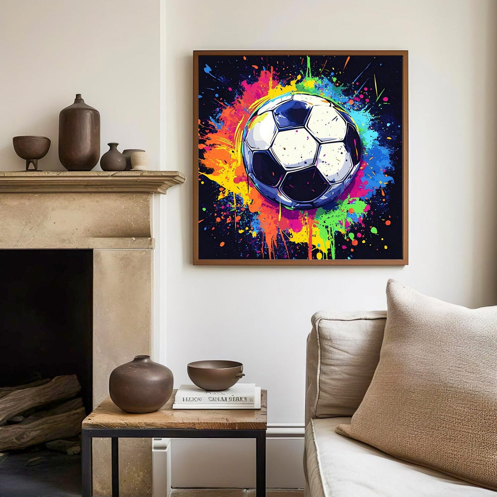 Mandun soccer paint by numbers paints pack with vibrant color options.