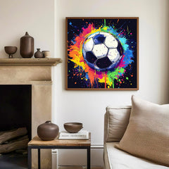 Mandun soccer paint by numbers paints pack with vibrant color options.