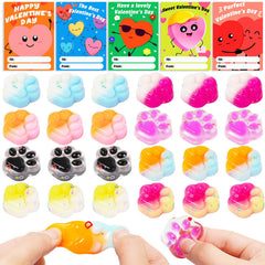 Manekulis cat-paw squishy toys in a gift-ready set for classroom fun