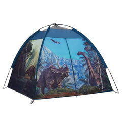 Mnagant dinosaur tent front view showing imaginative play space