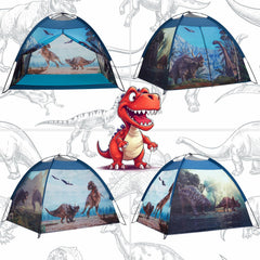 Mnagant dinosaur tent side view highlighting roomy interior