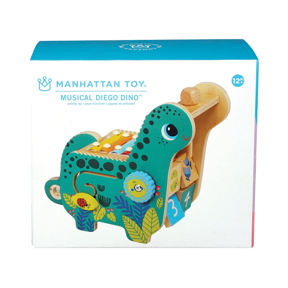 Diego Dino stands out as playful nursery decor and music toy