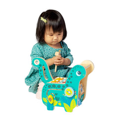 Rotating panels display numbers and shapes for early learning
