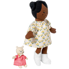 Manhattan Toy Playdate Harper floral dress and furry shoes, easy to mix and match