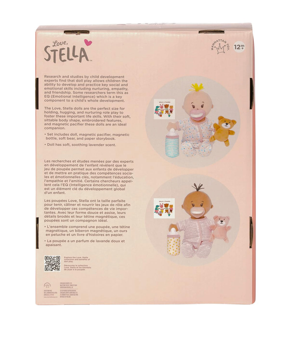 Manhattan Toy Wee Baby Stella peach outfit enhances dressing up pretend play.