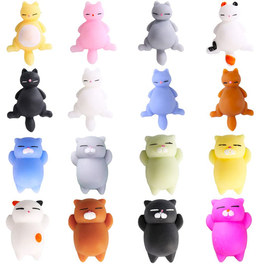 Manmel 16-piece Mochi Animals set in varied colors for playful learning and focus during play.