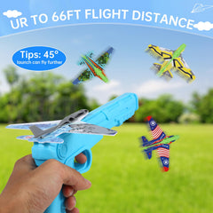 Manmel foam glider planes in flight for safe, light-effort activity.