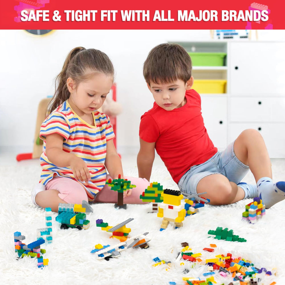 MANNIDOO grey and green adhesive baseplates keep structures steady.