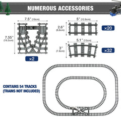 MANNIDOO straight track pieces enabling longer routes and smooth connections.