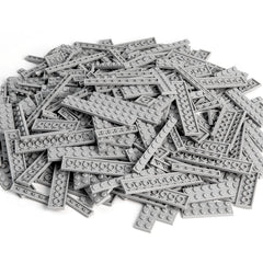 MANNIDOO flat building plates in light gray for versatile brick layouts and sturdy base building.