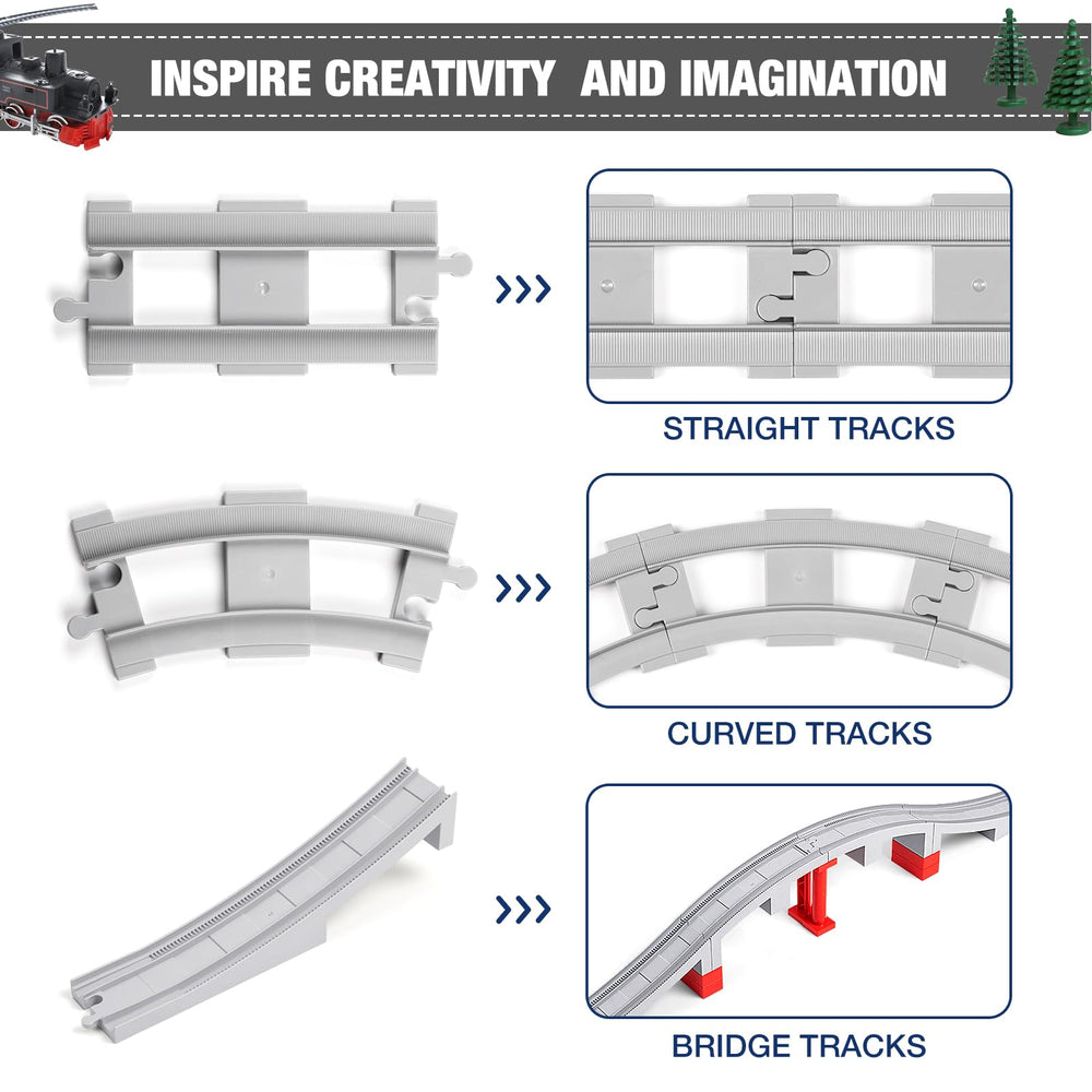 MANNIDOO curved tracks create flexible layouts for varied routing and kid-friendly motion.