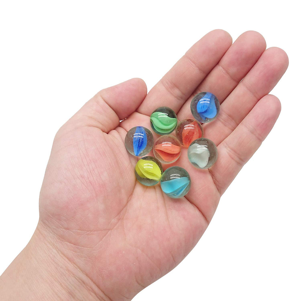MANSHU glass marbles red 0.63 inch ideal for color-filled games and crafts