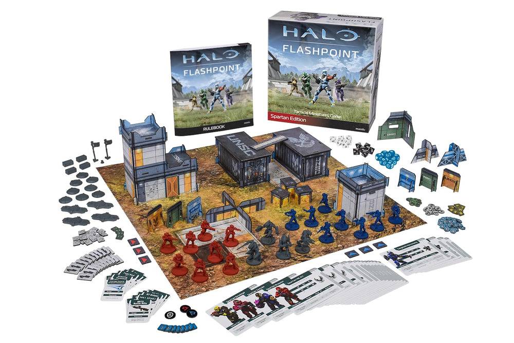 Mantic Halo Flashpoint Spartan fireteam miniatures for fast tactical skirmishes.