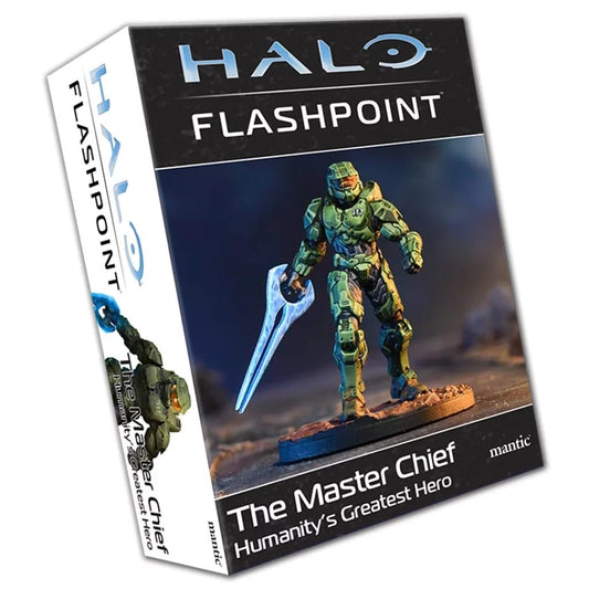 Mantic Master Chief figurine close-up showing intricate detailing for desk display