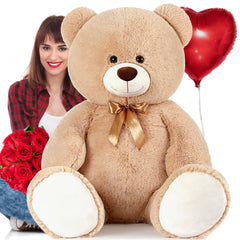 MaoGoLan 4ft teddy bear front view for heartwarming gifts and cuddles.