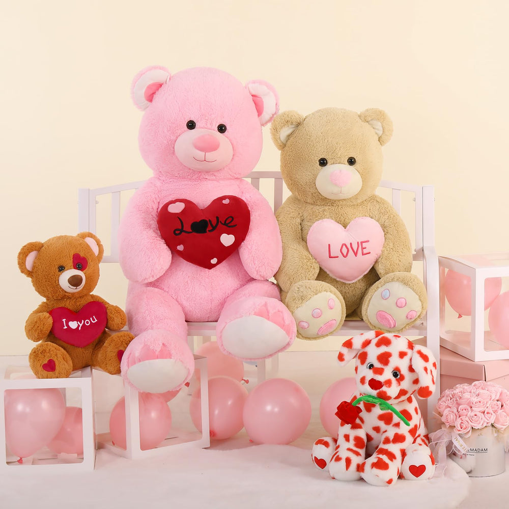 MaoGoLan 51-inch tall teddy bear standing, ideal as a comforting presence.