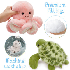 MaoGoLan 6Pcs sea animals dolphin plush for soft snuggles and storytelling.
