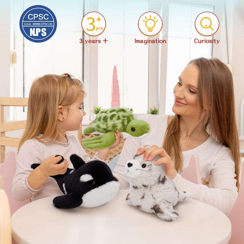 MaoGoLan 6Pcs sea animals turtle plush for gentle bedroom décor.
