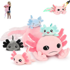 MaoGoLan mommy axolotl with babies inside for cuddly play and room decor.