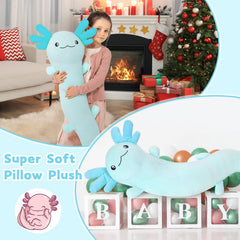 MaoGoLan axolotl plush night-snuggle pose for relaxing evenings