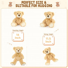 Maogolan baby shower decor teddy bears enhance tables and photos.