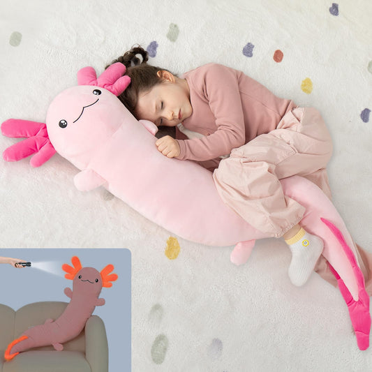 MaoGoLan Giant Axolotl Plush Pillow with ultra-soft surface for cozy hugs