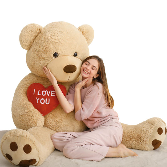 MaoGoLan giant teddy bear stands six feet tall for a dramatic entrance gift.