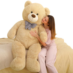 MaoGoLan Giant Teddy Bear front view, plush cuddle companion for cozy moments and decor.
