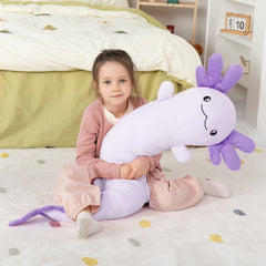 MaoGoLan glow-in-the-dark axolotl plush glows softly for night-time ambience.