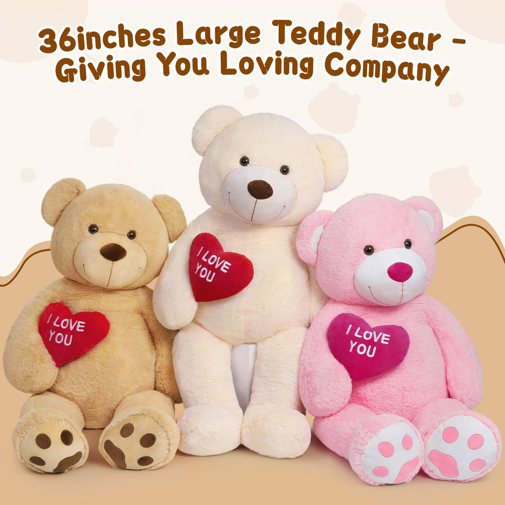 MaoGoLan heart-design teddy bear featuring a red heart for affectionate moments.