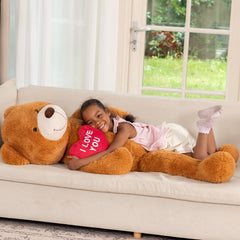 MaoGoLan I Love You giant teddy with red heart, perfect gift