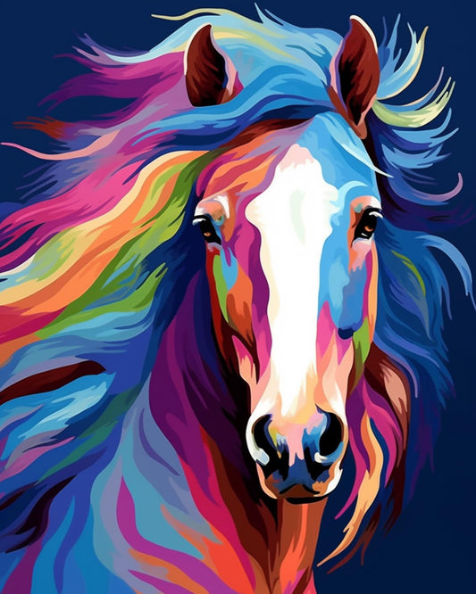 Maomaomi paint by numbers horse head on canvas for relaxing creativity