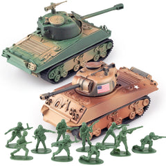 MaozyHomie World War II tank playset assembly scene for imaginative battles.