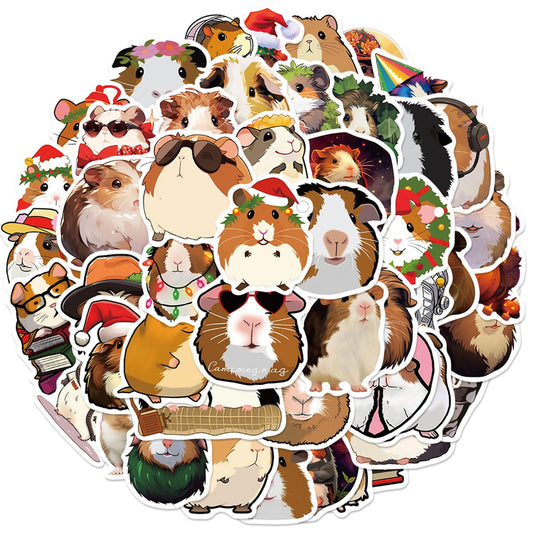 MAQIYI Guinea Pig Stickersβcute cartoon cavy designs for laptops and journals.