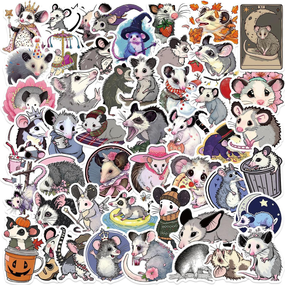 MAQIYI possum stickers suitable for multiple surfaces with long-lasting color.