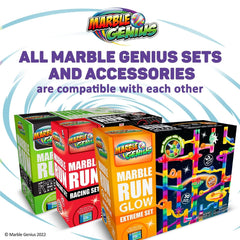 Marble Genius instruction app guides fun challenges for play.