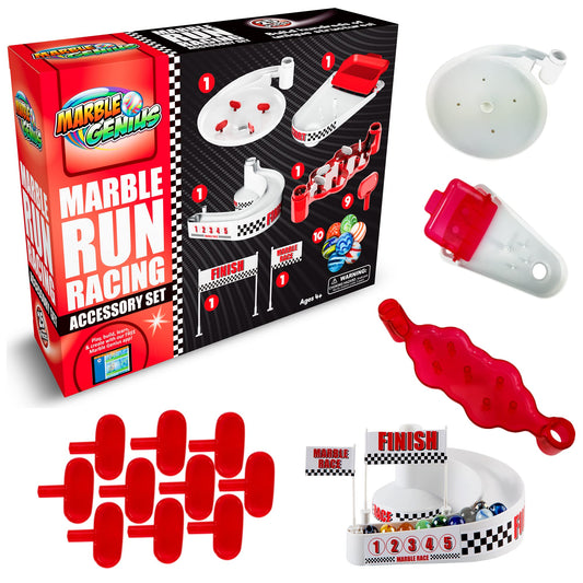 Marble Genius Racing Booster Set: 25-piece kit for creative marble play and hands-on learning