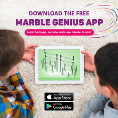 Marble Genius straight sphere provides stable, beginner-friendly runs.