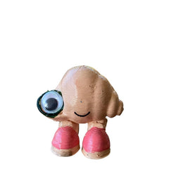 Marcel the Shell with Shoes On life-size figure with hand-painted detail for shelf display decor.