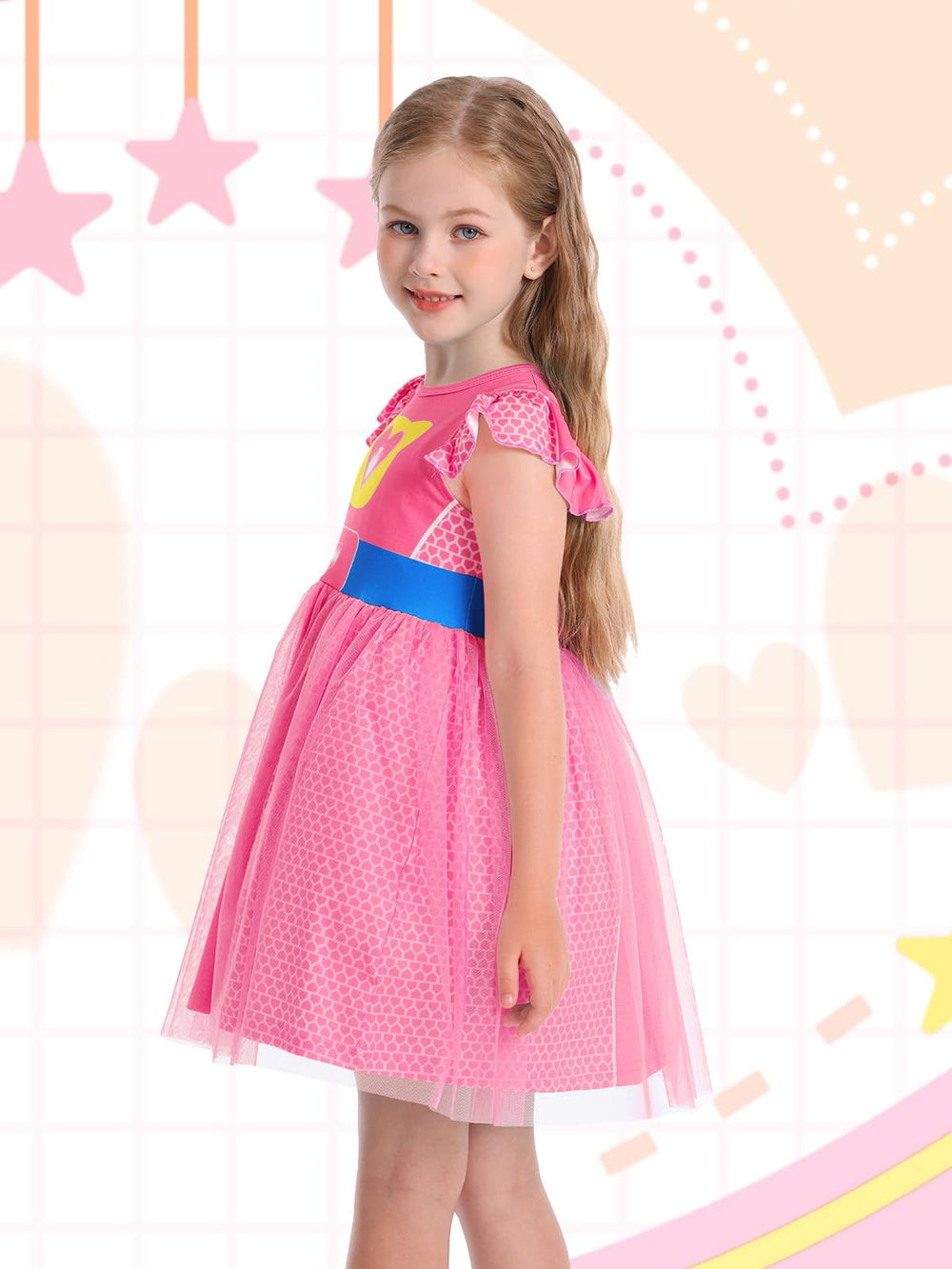Marendyee crew-neck tulle mesh dress for a light, charming cosplay look