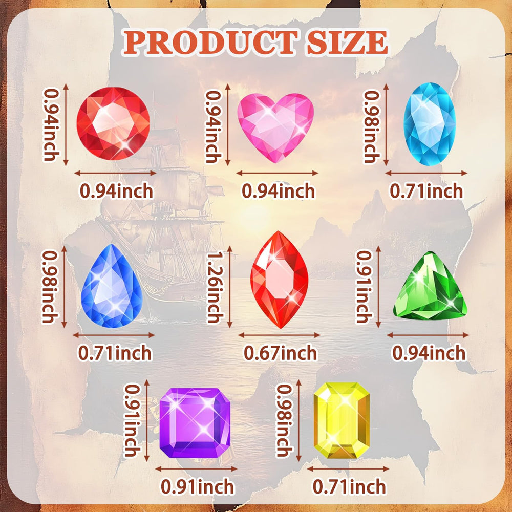 MARFOREVER acrylic gems close-up shimmer for pool treasure hunts