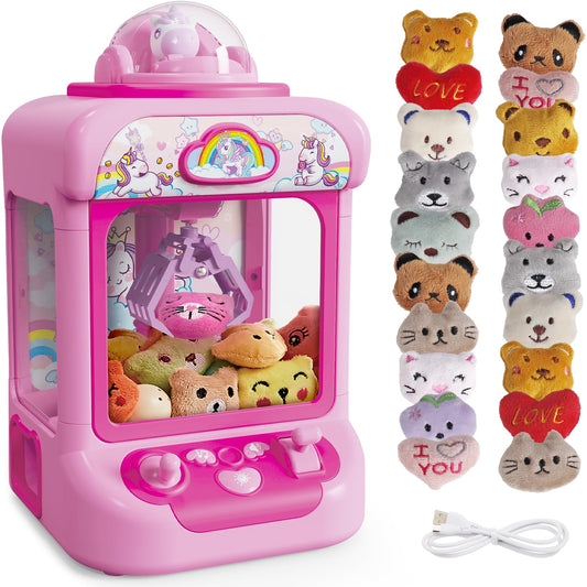 Marlrin Claw Machine front view with unicorn design boosts party fun and kid engagement.