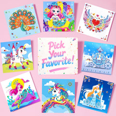 Marlrin eight sticker sheets featuring princesses and unicorns for imaginative play