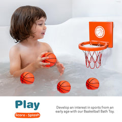 MARPPY bath toy in shower use with suction hoop in action