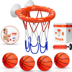 MARPPY bath toys hoop with balls for active tub play and reliable scoring