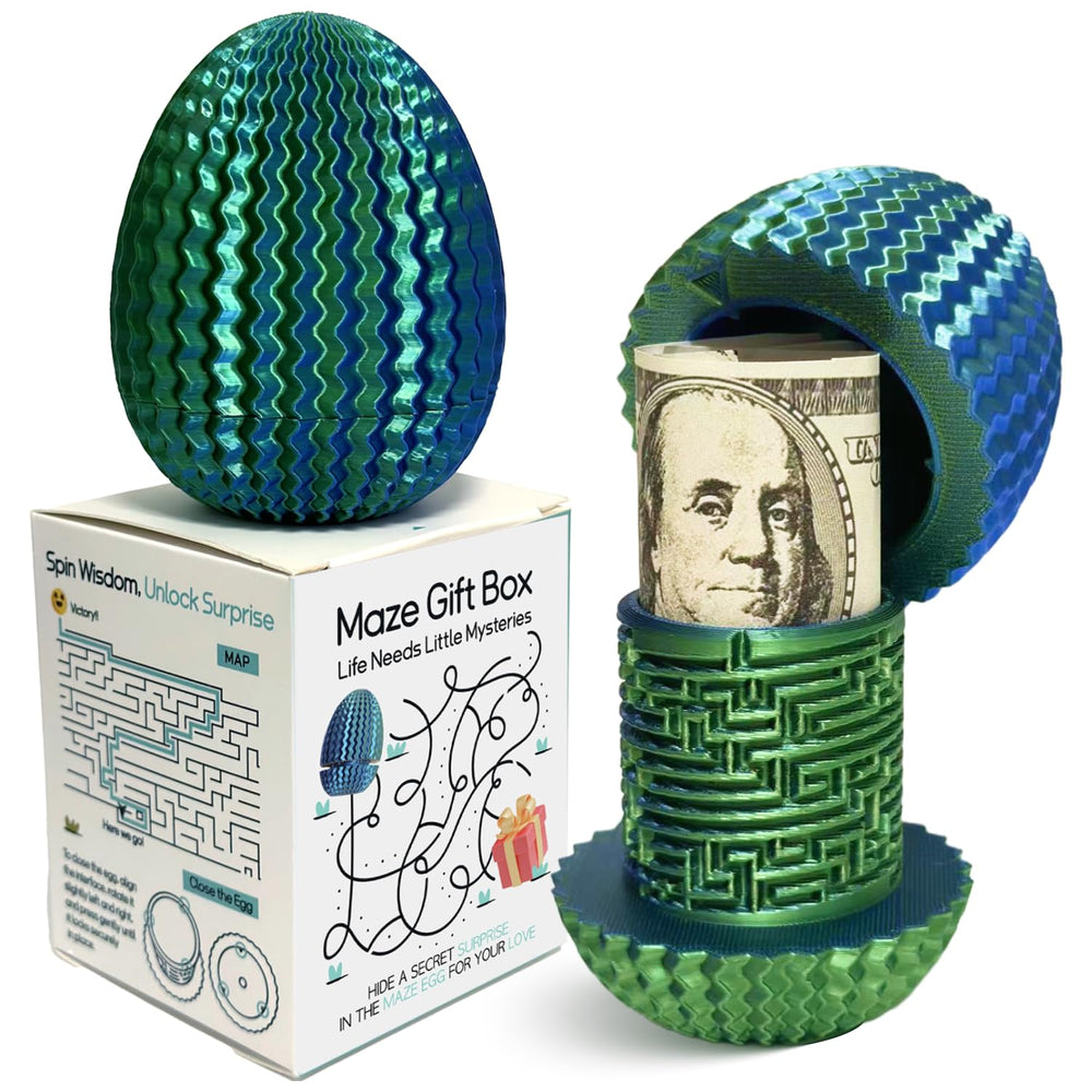 Marsaball Mystery Egg Maze Box with an intricate egg maze ideal for hiding cash gifts