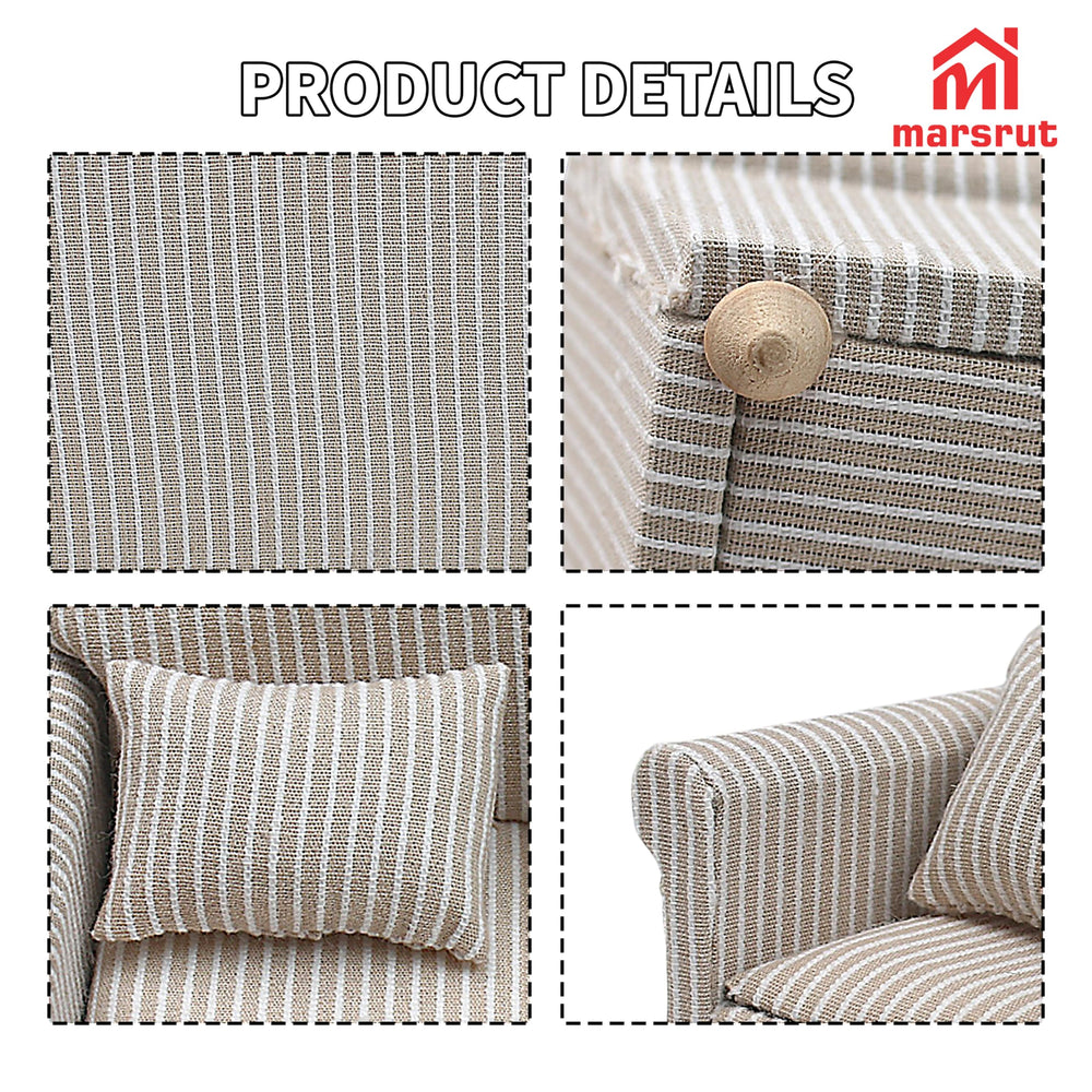 Marsrut mini sofa detail with cushions adds realism to a room